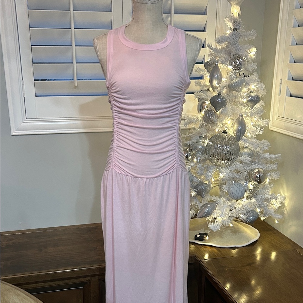 Universal Thread Light Pink Ruched Maxi Dress